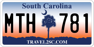 SC license plate MTH781