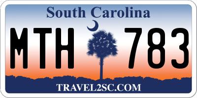 SC license plate MTH783