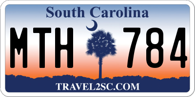 SC license plate MTH784