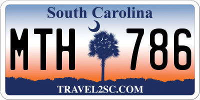SC license plate MTH786
