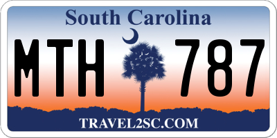 SC license plate MTH787