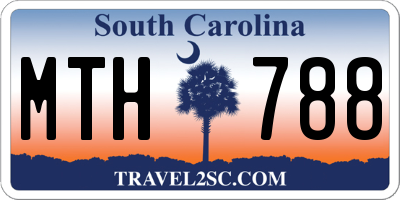 SC license plate MTH788