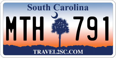 SC license plate MTH791