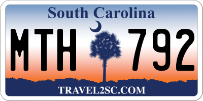 SC license plate MTH792