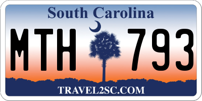 SC license plate MTH793