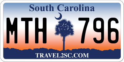 SC license plate MTH796
