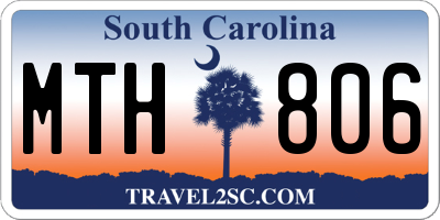 SC license plate MTH806