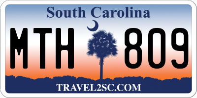 SC license plate MTH809