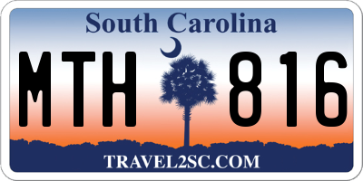 SC license plate MTH816