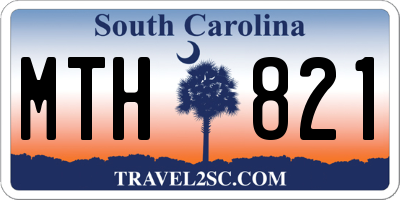 SC license plate MTH821