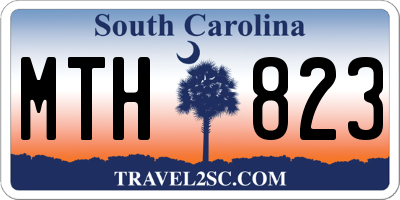 SC license plate MTH823