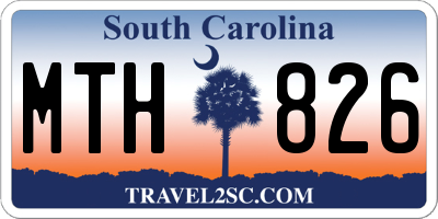 SC license plate MTH826