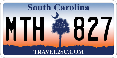 SC license plate MTH827