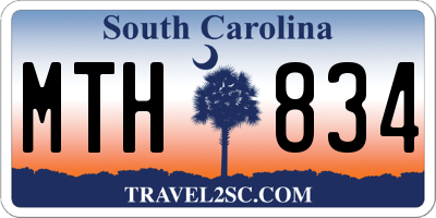 SC license plate MTH834
