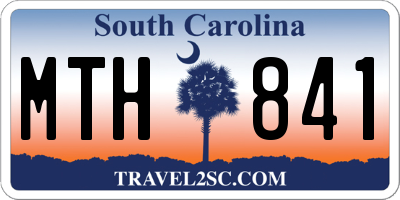 SC license plate MTH841