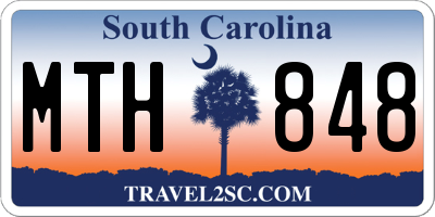 SC license plate MTH848