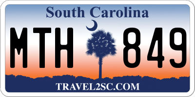 SC license plate MTH849