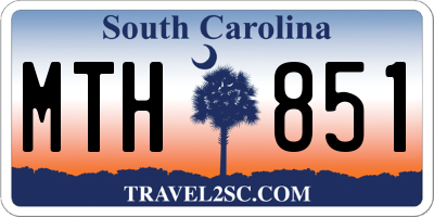 SC license plate MTH851
