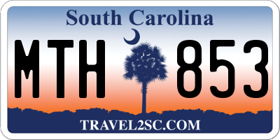 SC license plate MTH853