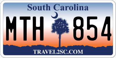 SC license plate MTH854