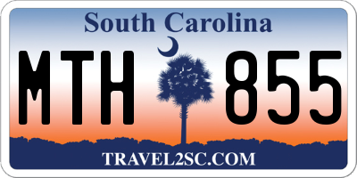 SC license plate MTH855