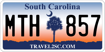 SC license plate MTH857