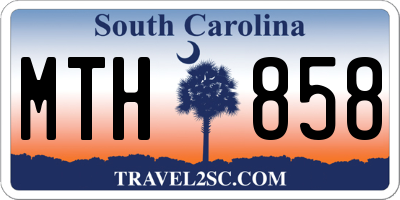SC license plate MTH858
