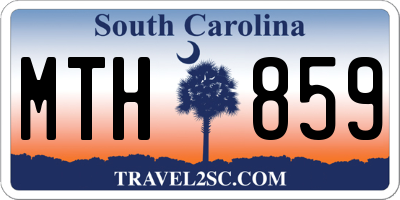 SC license plate MTH859