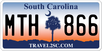 SC license plate MTH866