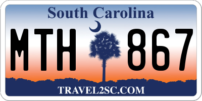 SC license plate MTH867