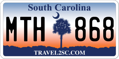 SC license plate MTH868
