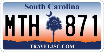 SC license plate MTH871