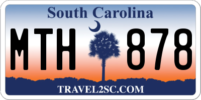 SC license plate MTH878
