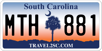 SC license plate MTH881