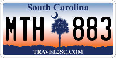 SC license plate MTH883