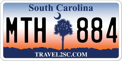 SC license plate MTH884