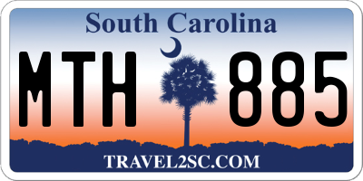 SC license plate MTH885
