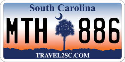 SC license plate MTH886