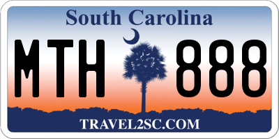 SC license plate MTH888