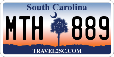 SC license plate MTH889