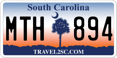 SC license plate MTH894