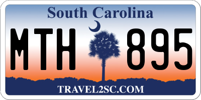 SC license plate MTH895