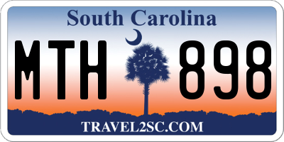 SC license plate MTH898