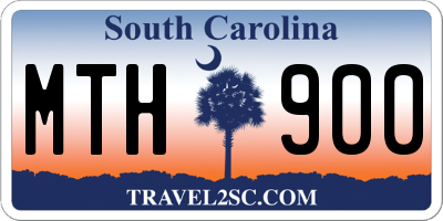 SC license plate MTH900