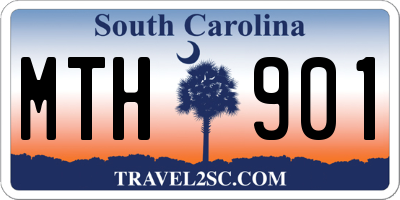 SC license plate MTH901