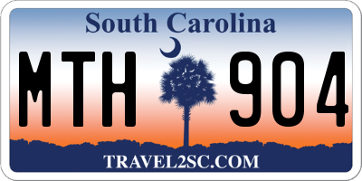 SC license plate MTH904