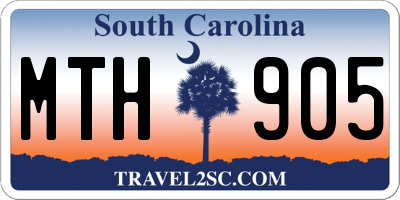 SC license plate MTH905