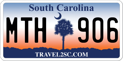 SC license plate MTH906