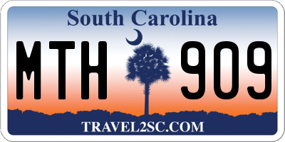 SC license plate MTH909