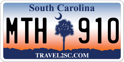 SC license plate MTH910